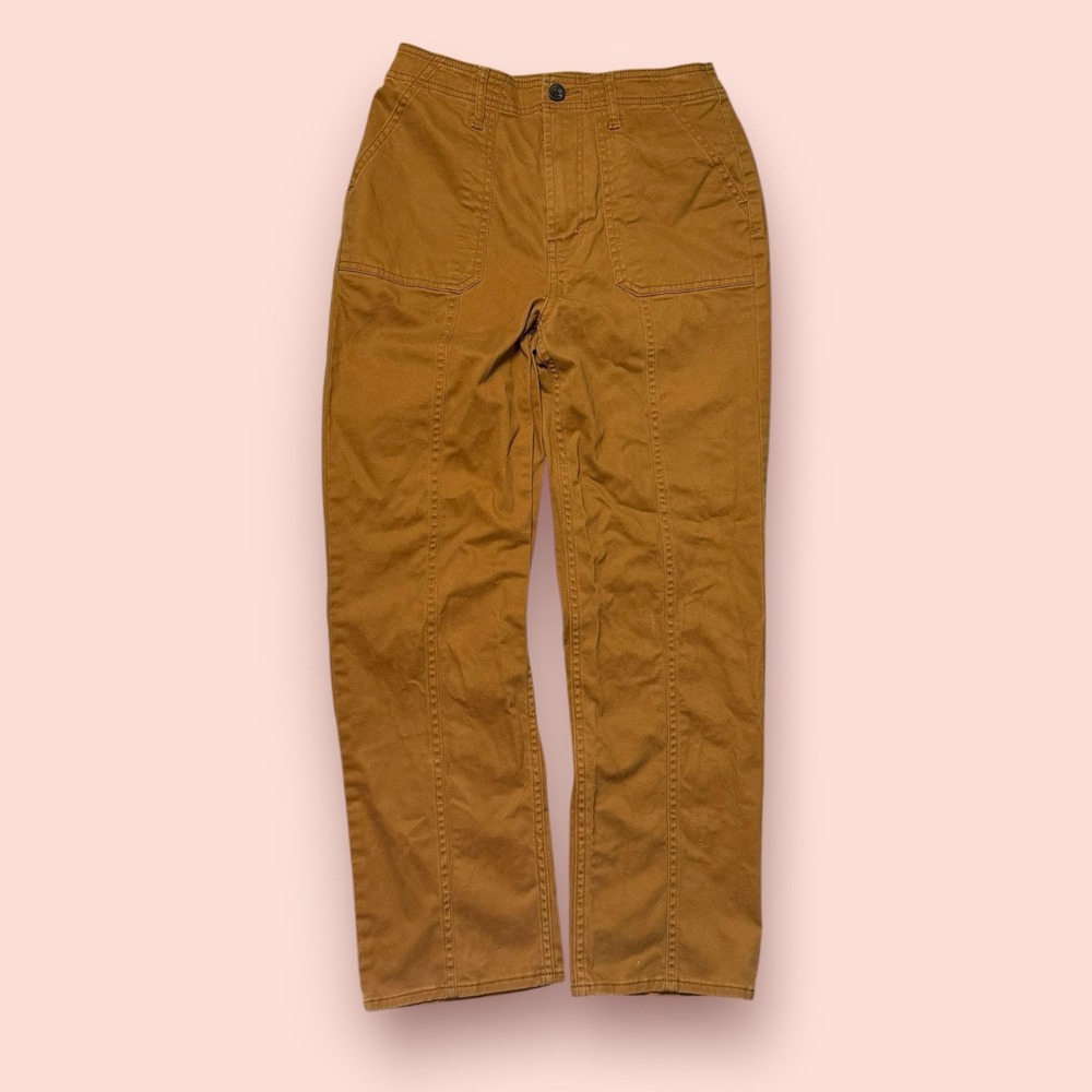5/$25 SALE | A.N.A. Highest  Rise Vintage Caramel Brown Straight Pants-Size 4‎